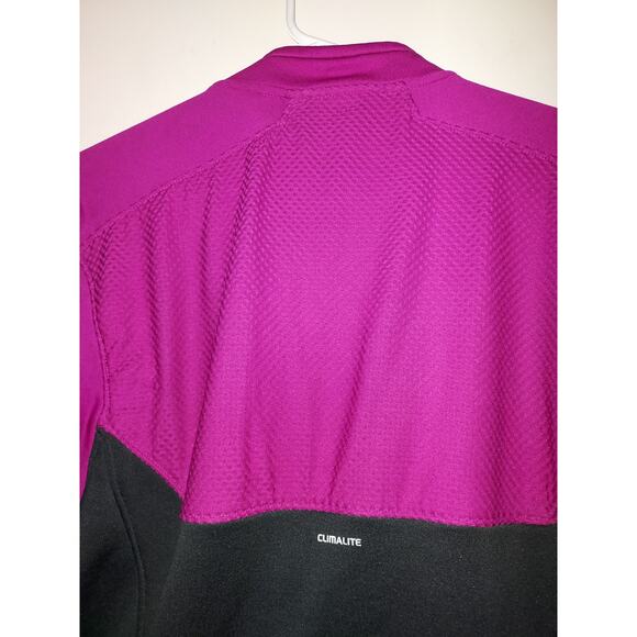 Adidas Women's Jacket XL Full Zip Long Sleeve Climalite Running Magenta Black - Picture 6 of 10